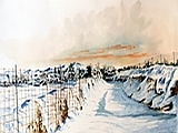 Towards Laga and Coastal Mountains, Crete, 34x23cm